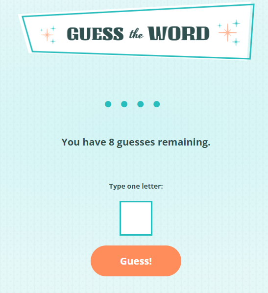 Guess a Word Game Project